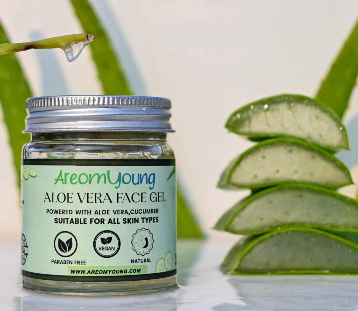 Areomyoung Aloe Vera Face Gel – Hydrating, Soothing & Healing Gel for All Skin Types