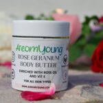 Areomyoung Rose Geranium Body Butter – Deeply Hydrating, Nourishing & Natural Moisturizer for Radiant Skin