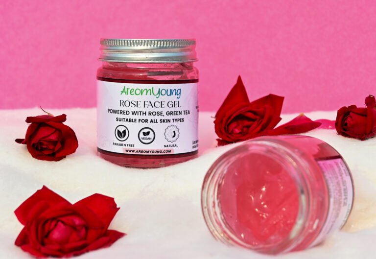 MADE WITH NATURAL ROSE OIL AND FREE FROM HARFUL CHEMICALS TO GIVE FRESHNESS ADN GLOW