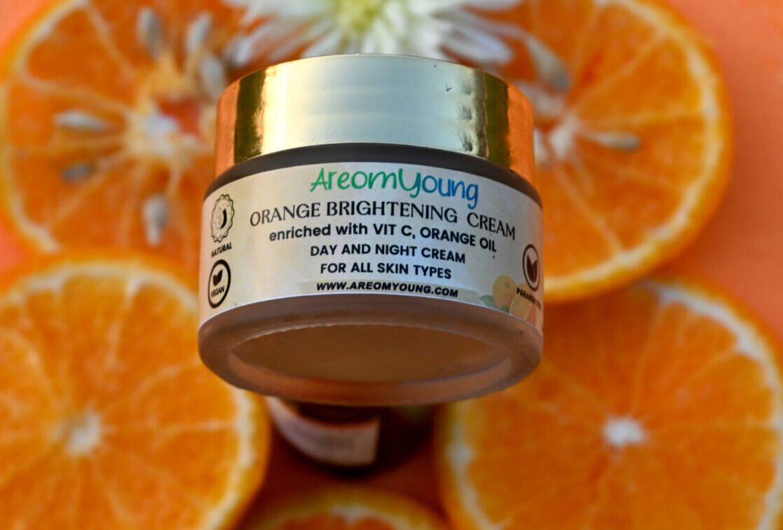 Areomyoung Orange Brightening Cream infused with Vitamin C and orange