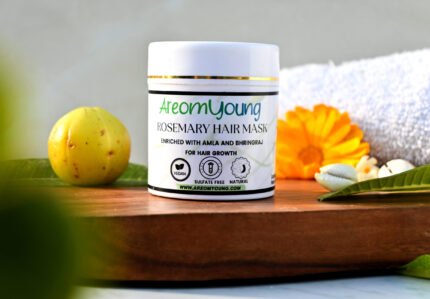 Rosemary hair mask with nourishing rosemary extracts for strong, shiny hair