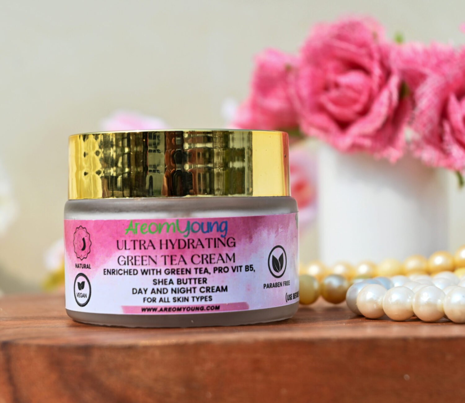 Areomyoung Ultra Hydrating Green Tea Cream – Natural Day & Night Moisturizer with Green Tea, Shea Butter & Vitamin B5